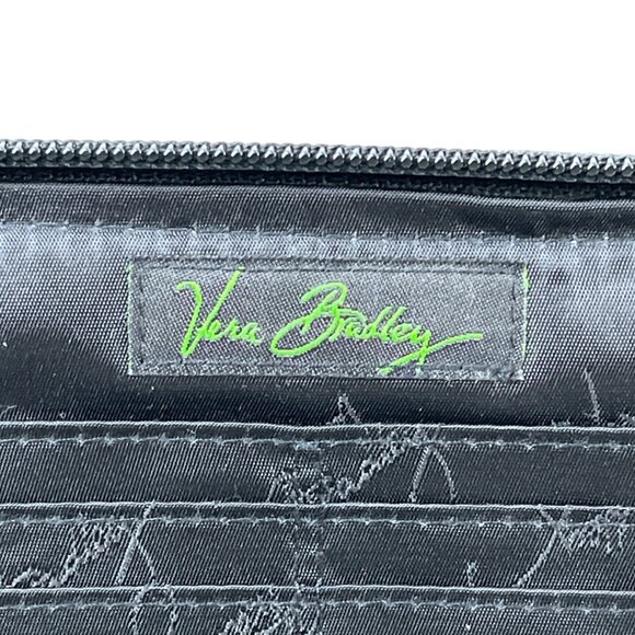 Vera Bradley Women's Black Multicolor Flowers Canvas Hand Purse Sz S - Picture 6 of 8